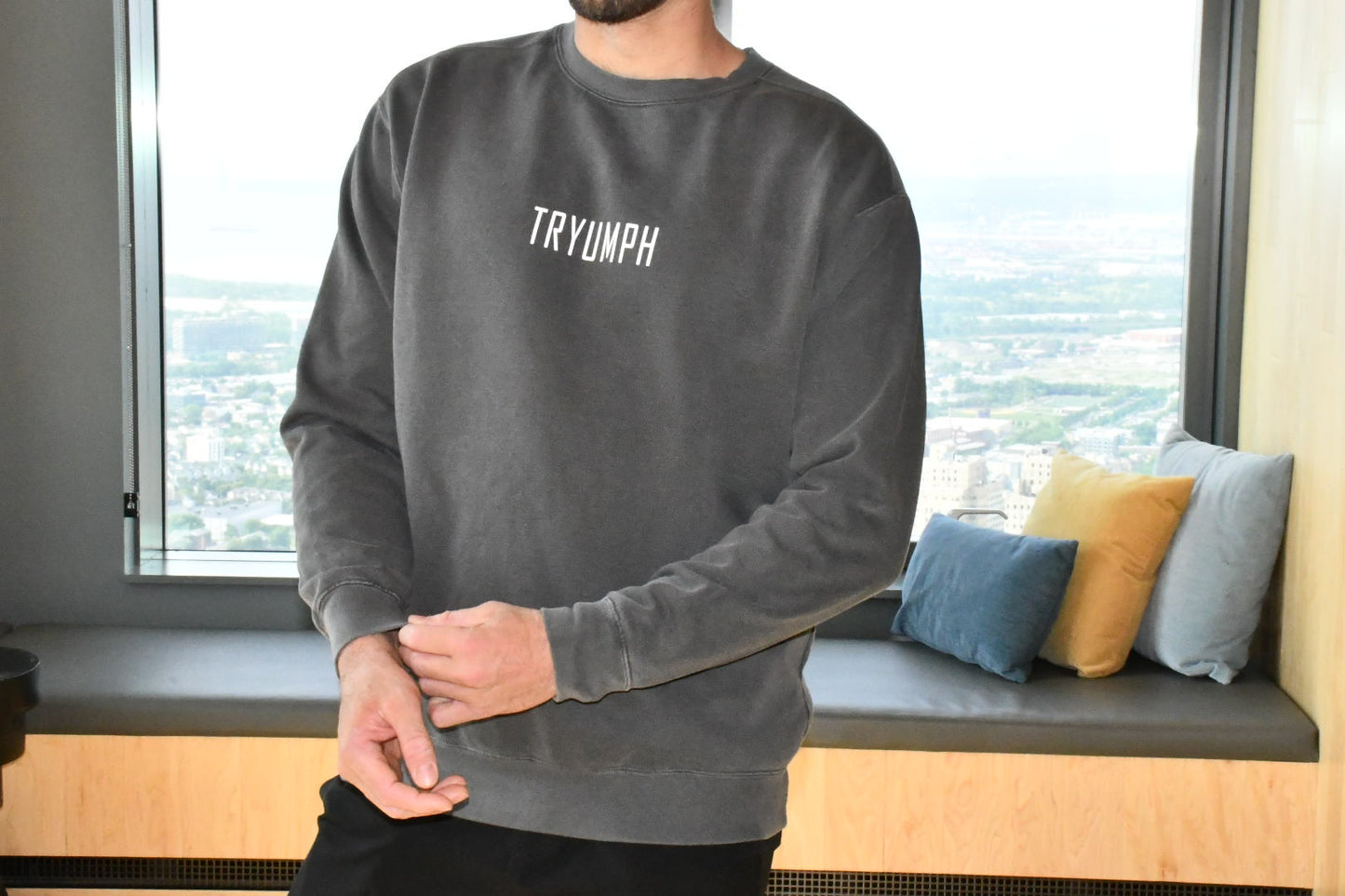 The Warm Up - Crew Neck Charcoal
